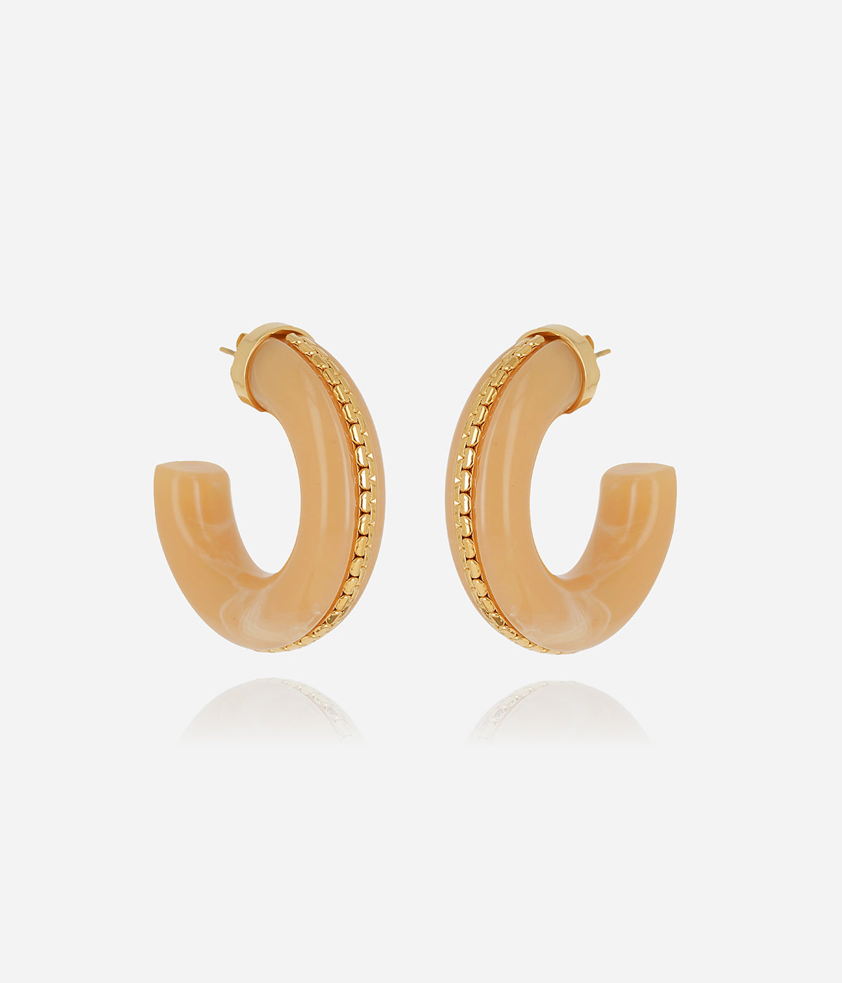 Boucles d'oreilles Monge (Acier doré)