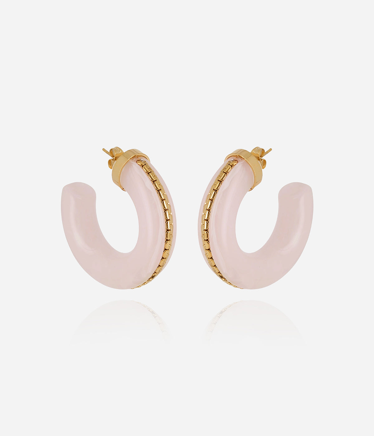 Boucles d'oreilles Monge (Acier doré)