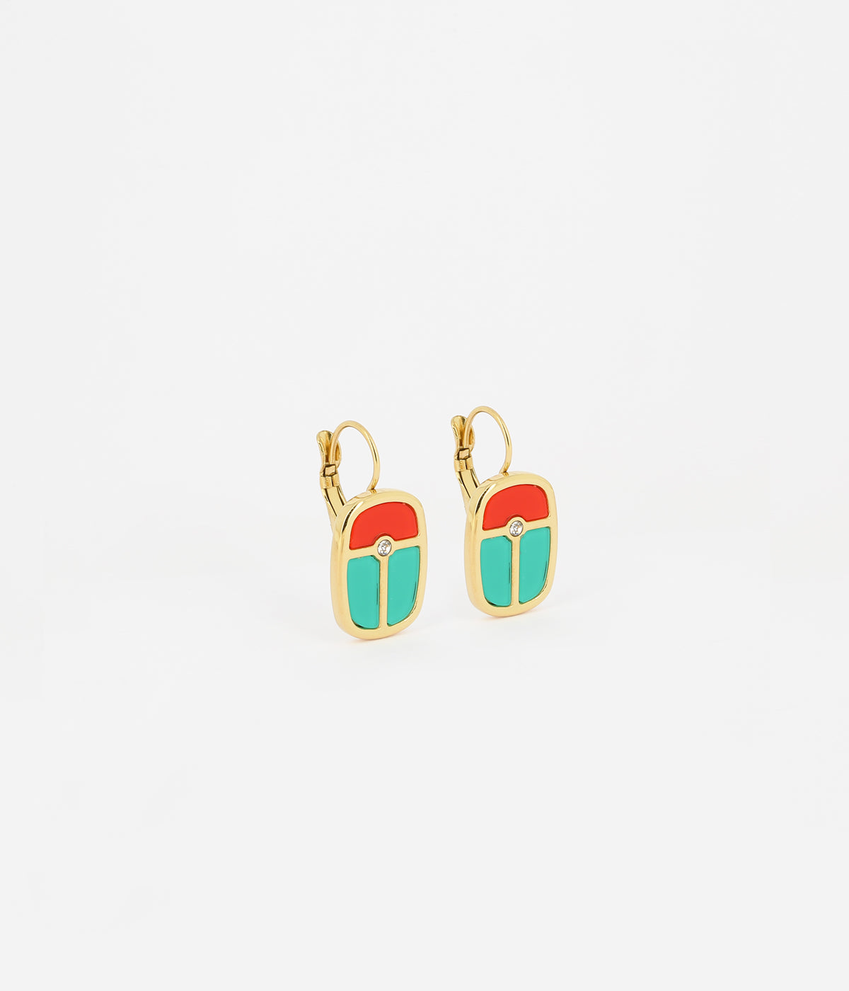 Boucles d'oreilles Karabos (Acier doré)