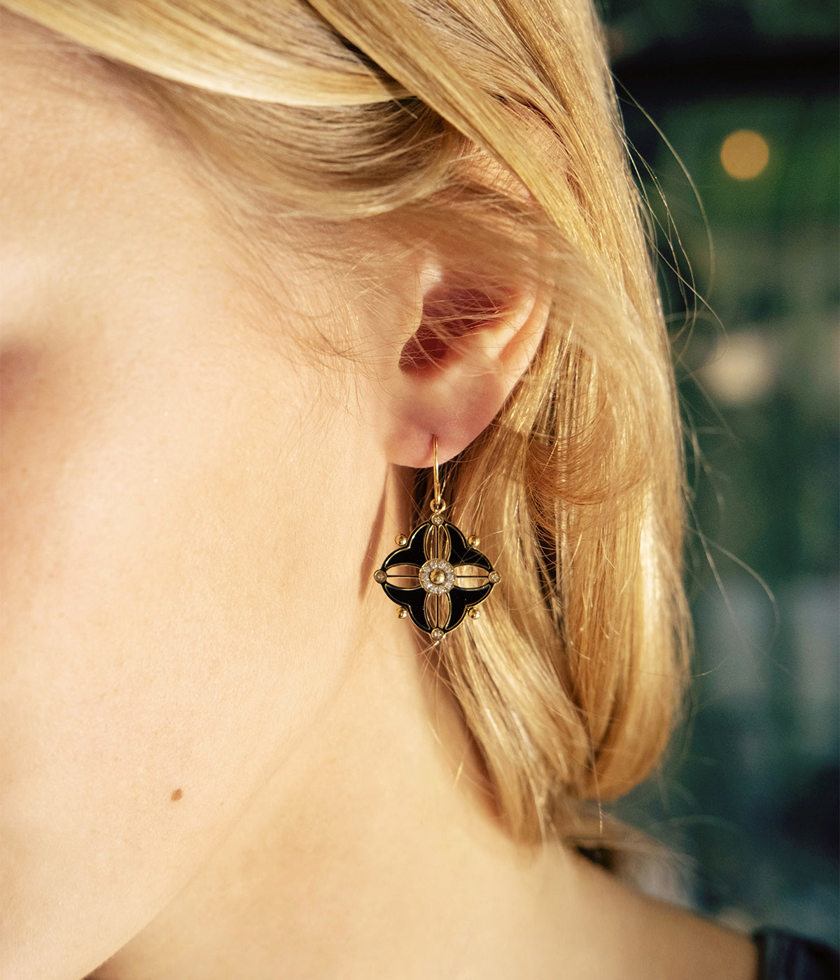Boucles d'oreilles Zitah (Acier doré)