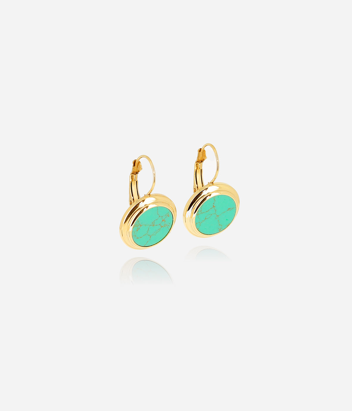 Boucles d'oreilles Mathéa (Acier doré)