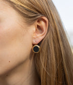 Boucles d'oreilles Mathéa (Acier doré)