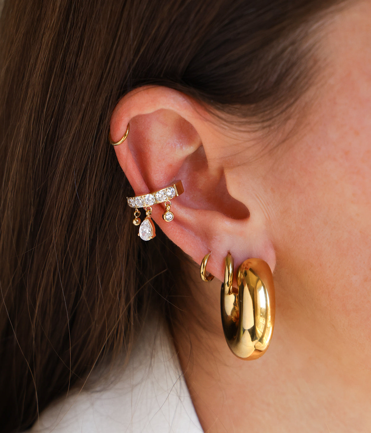 Earcuffs Casalini (Acier doré)
