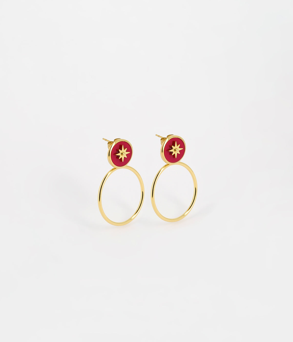 Boucles d'oreilles Sun (Acier doré)