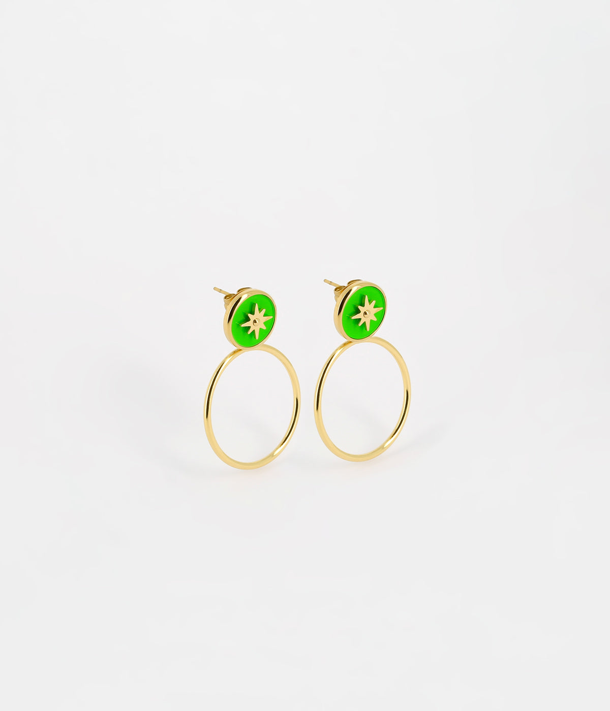 Boucles d'oreilles Sun (Acier doré)