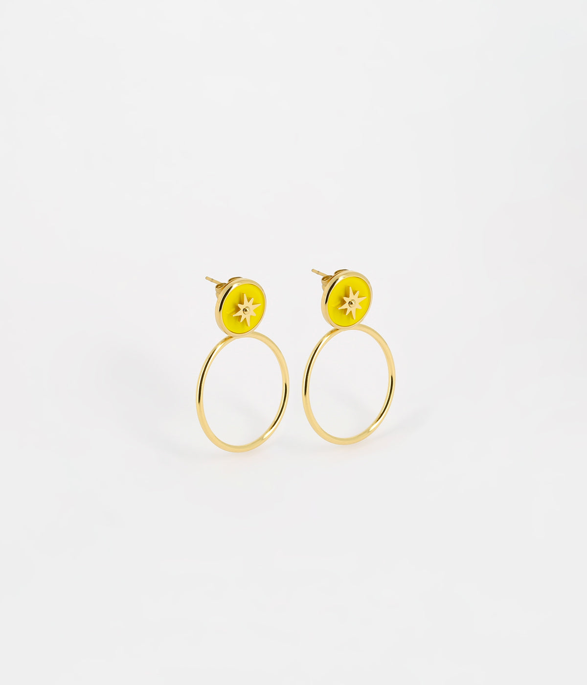 Boucles d'oreilles Sun (Acier doré)