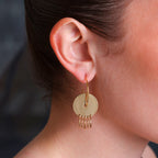 Boucles d'oreilles Dolmen (Acier doré)