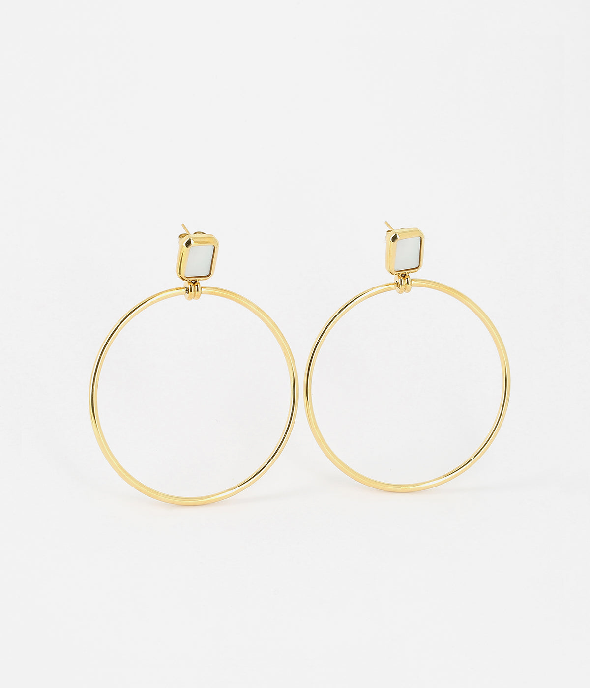 Boucles d'oreilles Omonia (Acier doré)