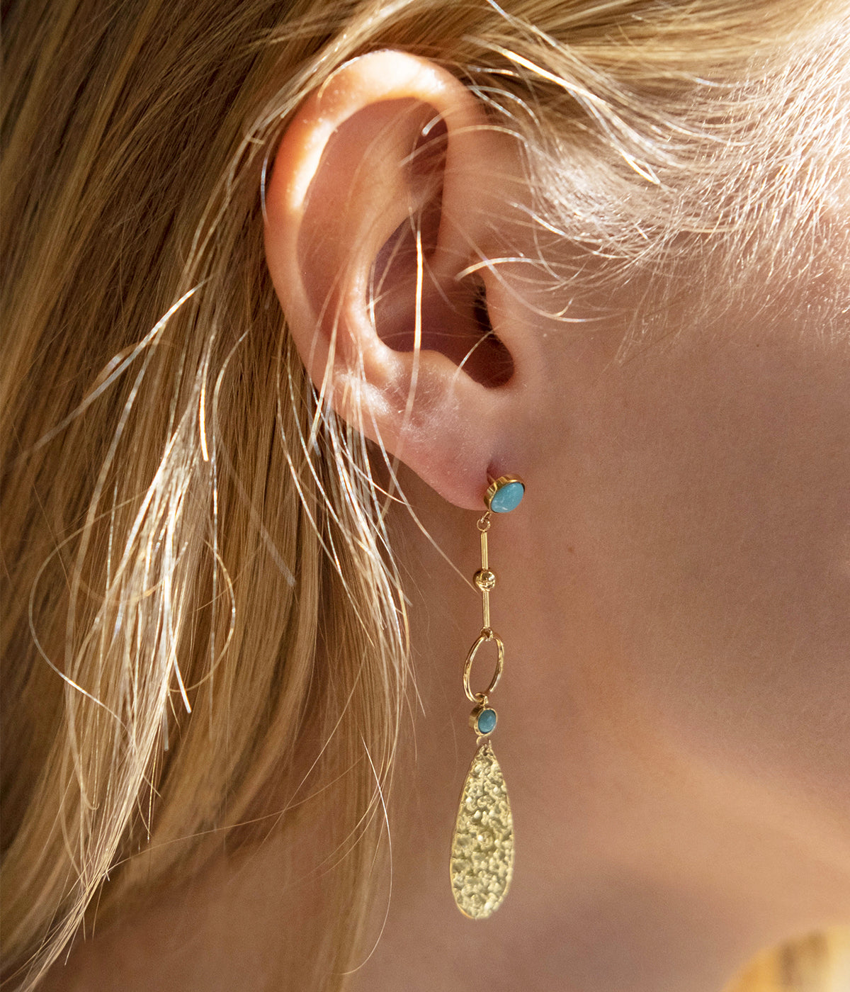 Boucles d'oreilles Samare (Acier doré)