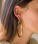 Boucles d'oreilles Adiga (Acier doré)