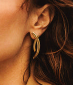 Boucles d'oreilles Apion (Acier doré)