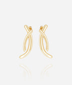 Boucles d'oreilles Apion (Acier doré)