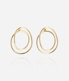 Boucles d'oreilles Vasia (Acier doré)