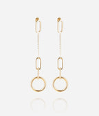 Boucles d'oreilles Tekla (Acier doré)