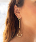 Boucles d'oreilles Tekla (Acier doré)