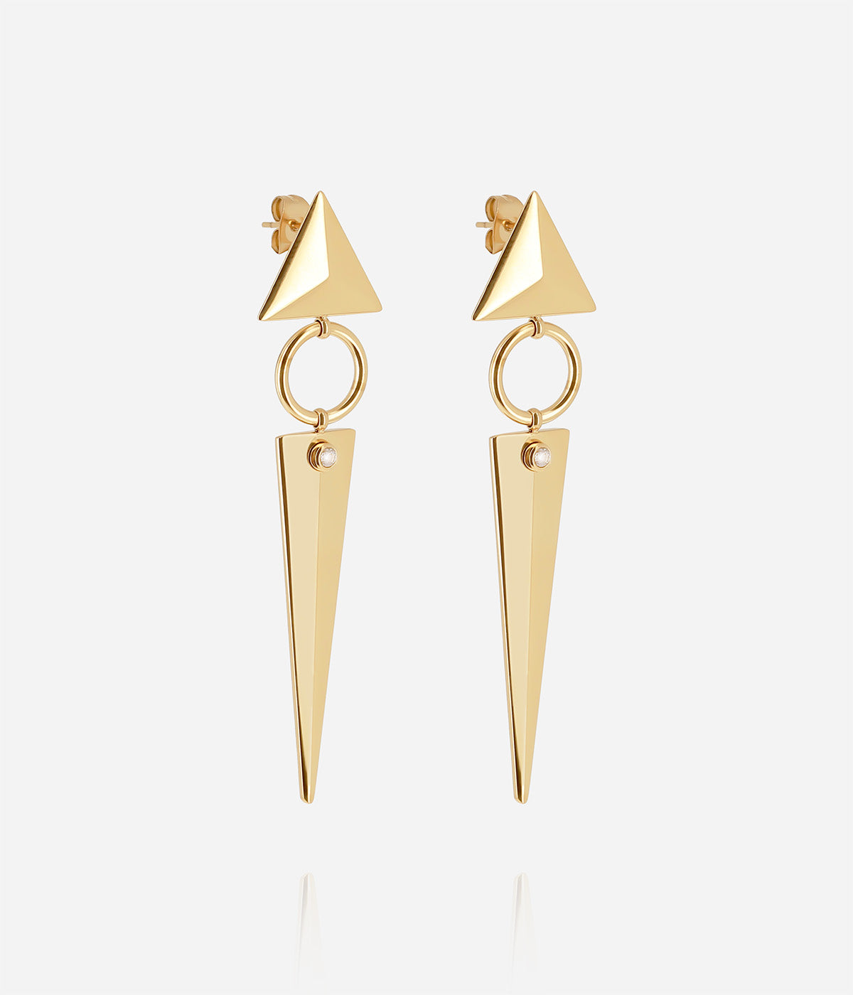 Boucles d'oreilles Jabari (Acier doré)