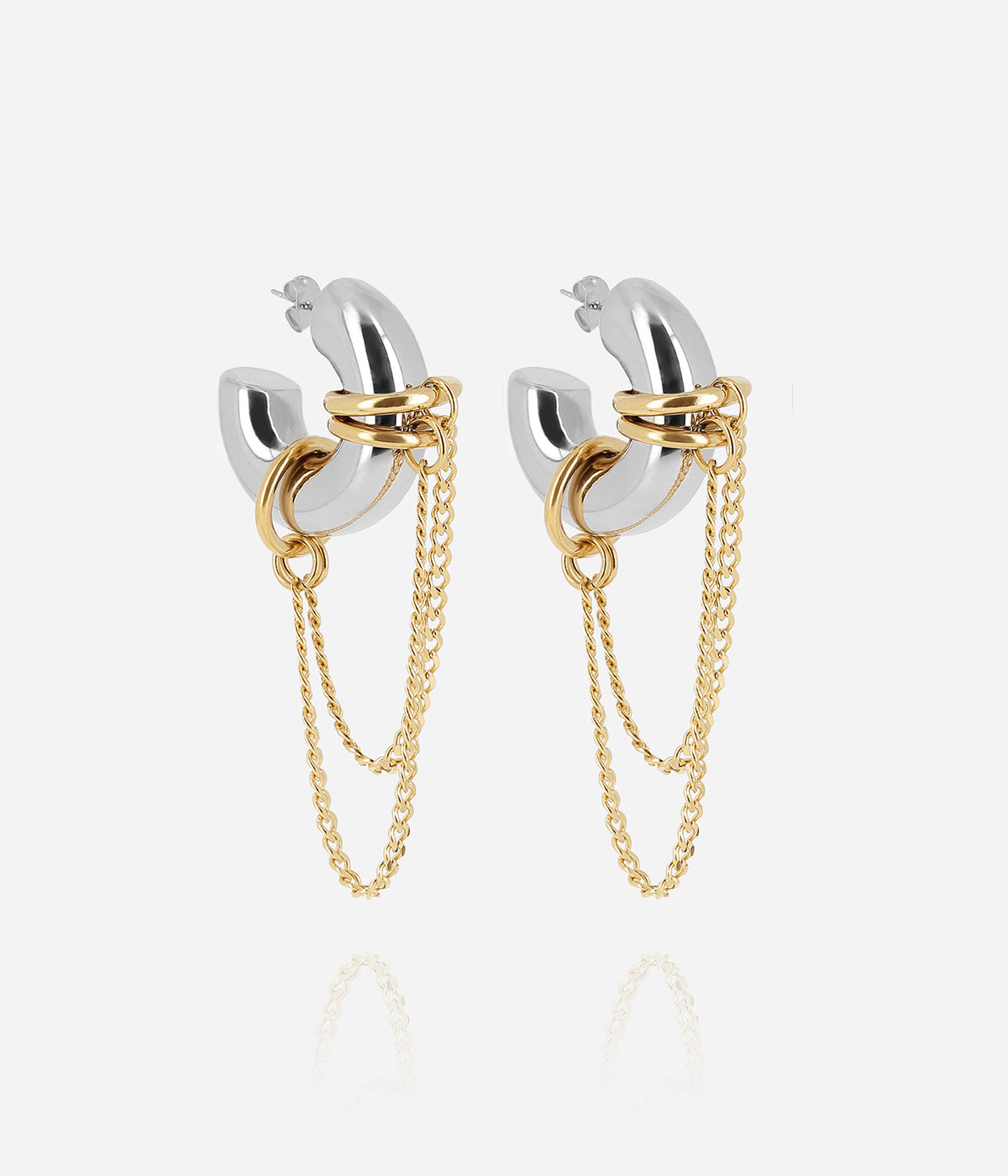 Boucles d'oreilles Frankie (Acier doré)
