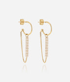 Boucles d'oreilles Cinzio (Acier doré)
