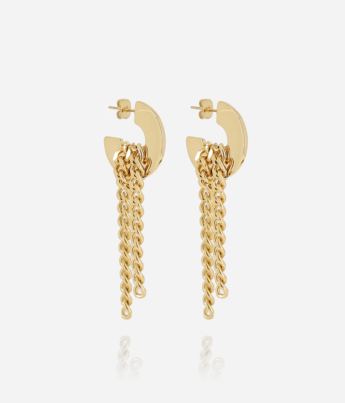Boucles d'oreilles Eclipse (Acier doré)