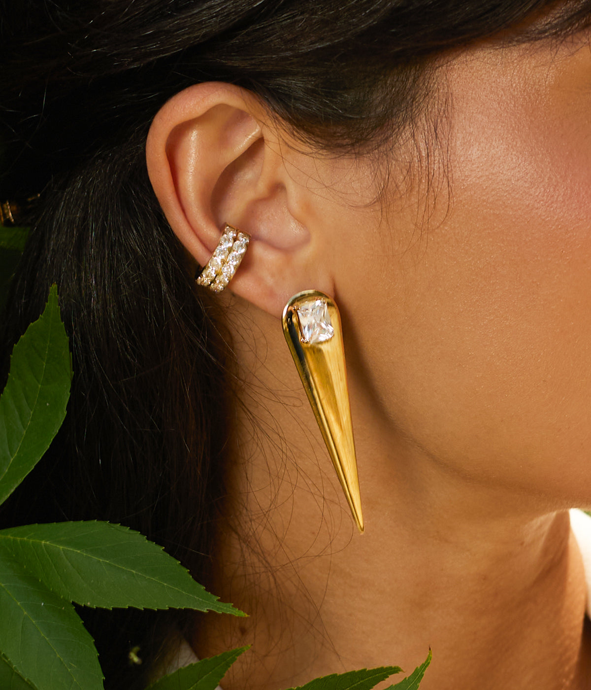 Boucles d'oreilles Phileas (Acier doré)