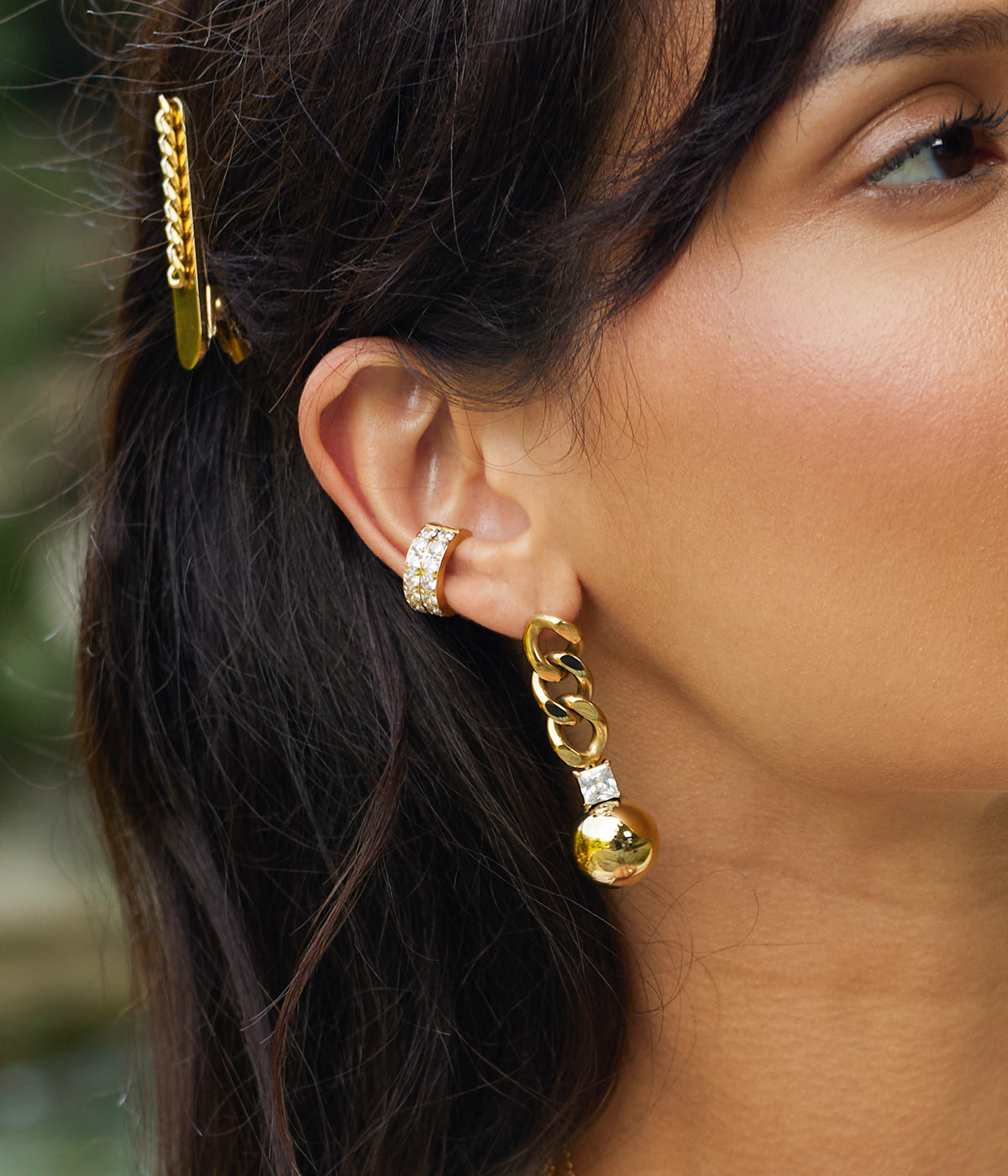 Boucles d'oreilles Ezio (Acier doré)