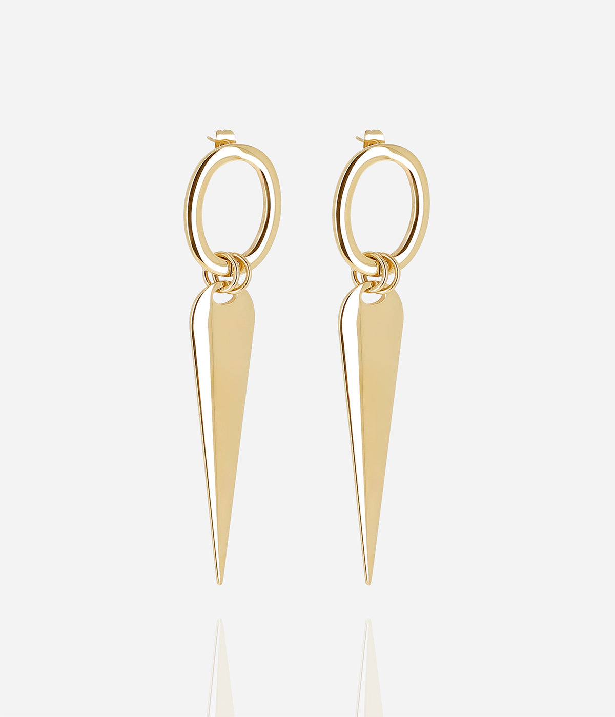 Boucles d'oreilles Brogy (Acier doré)