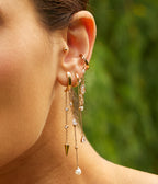 Boucles d'oreilles Zya (Acier doré)