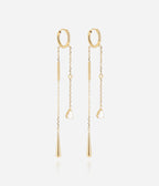 Boucles d'oreilles Orlya (Acier doré)