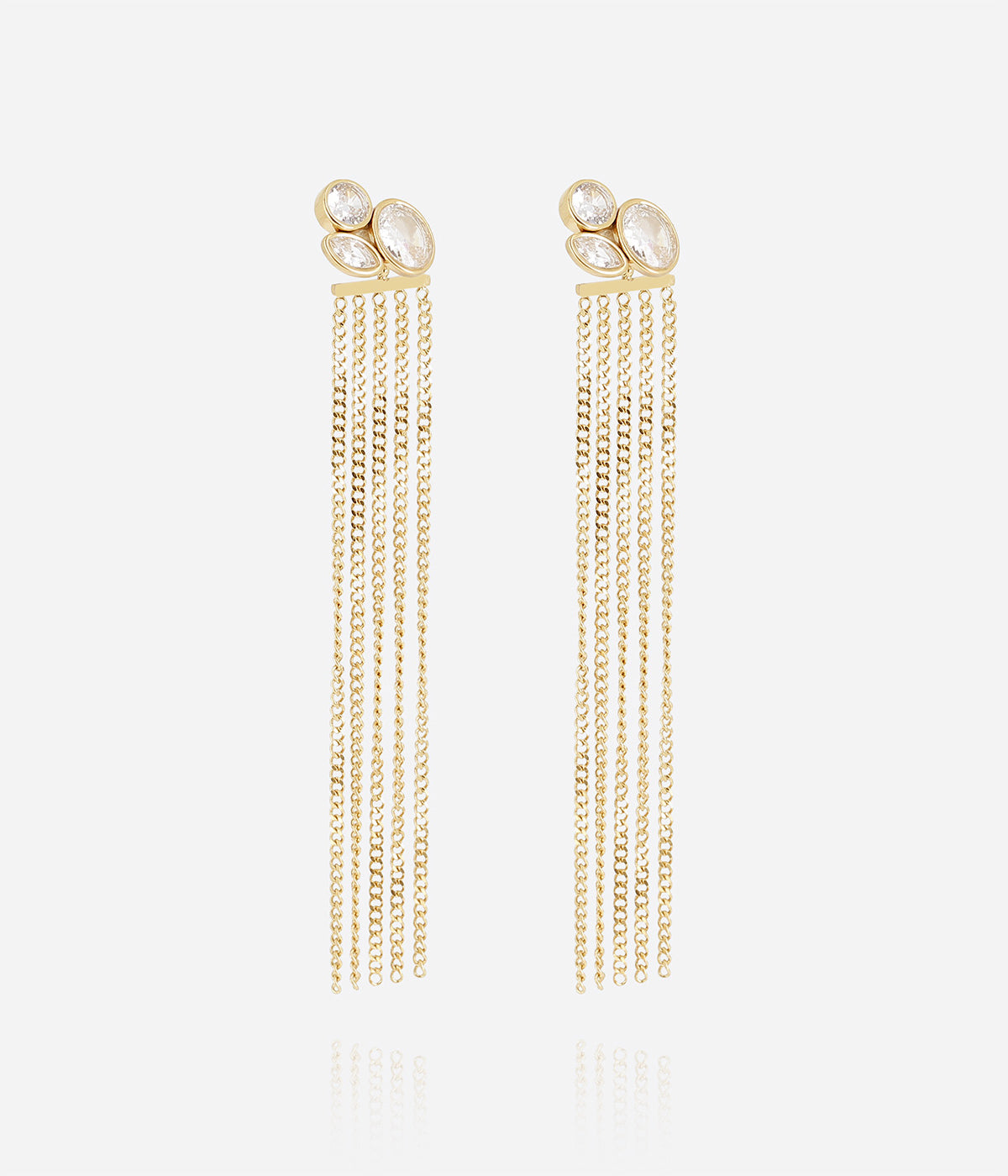 Boucles d'oreilles Olyne (Acier doré)