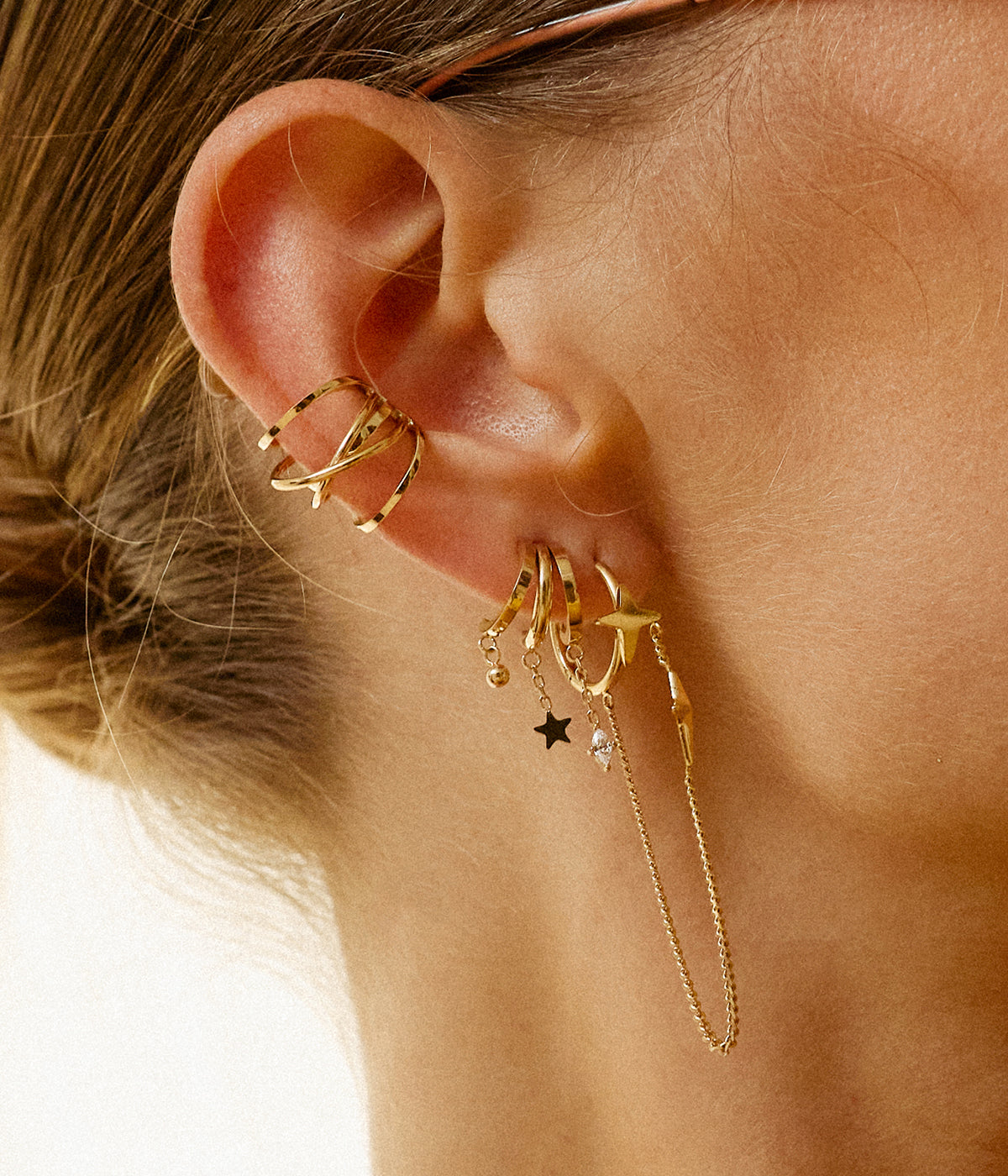 Boucles d'oreilles Erbajolo (Acier doré)