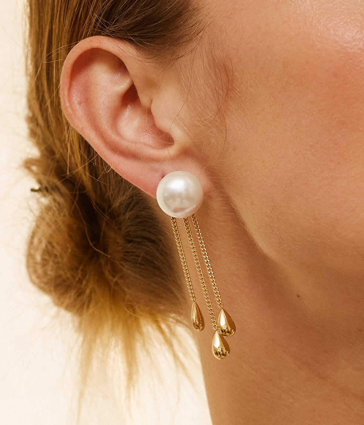 Boucles d'oreilles Lagon (Acier doré)