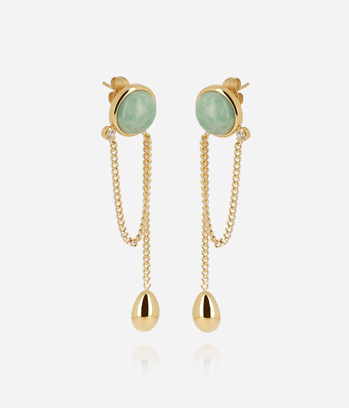 Boucles d'oreilles Comète (Acier doré)