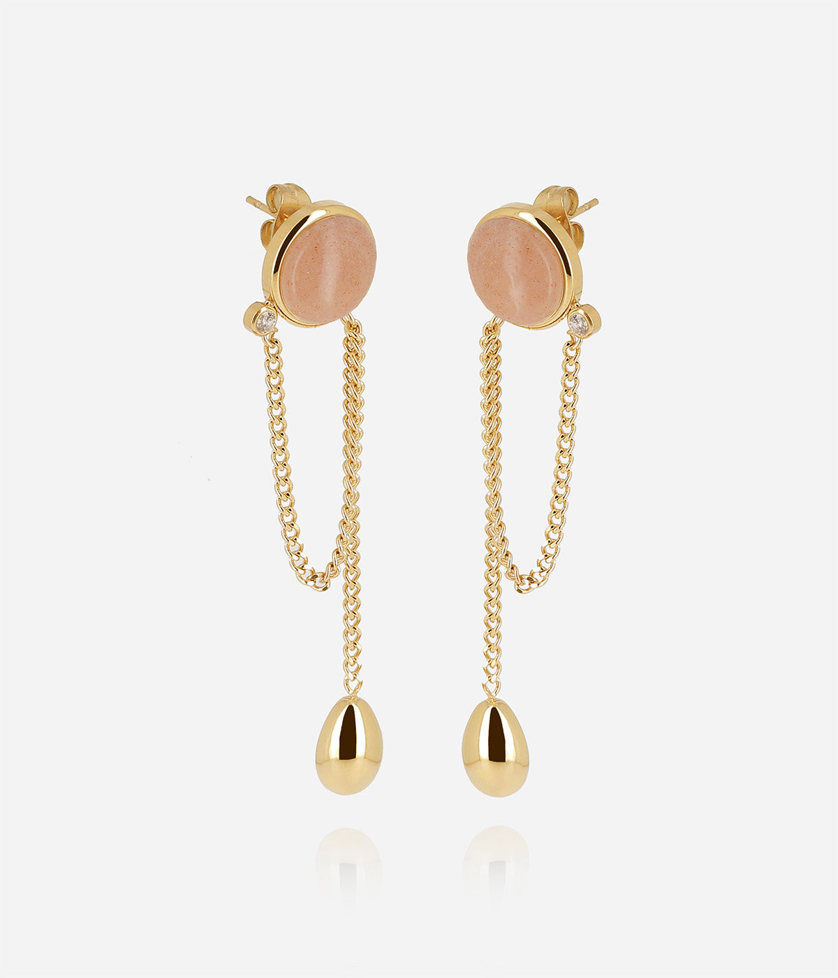 Boucles d'oreilles Comète (Acier doré)