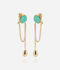 Boucles d'oreilles Comète (Acier doré)