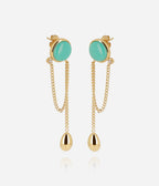 Boucles d'oreilles Comète (Acier doré)