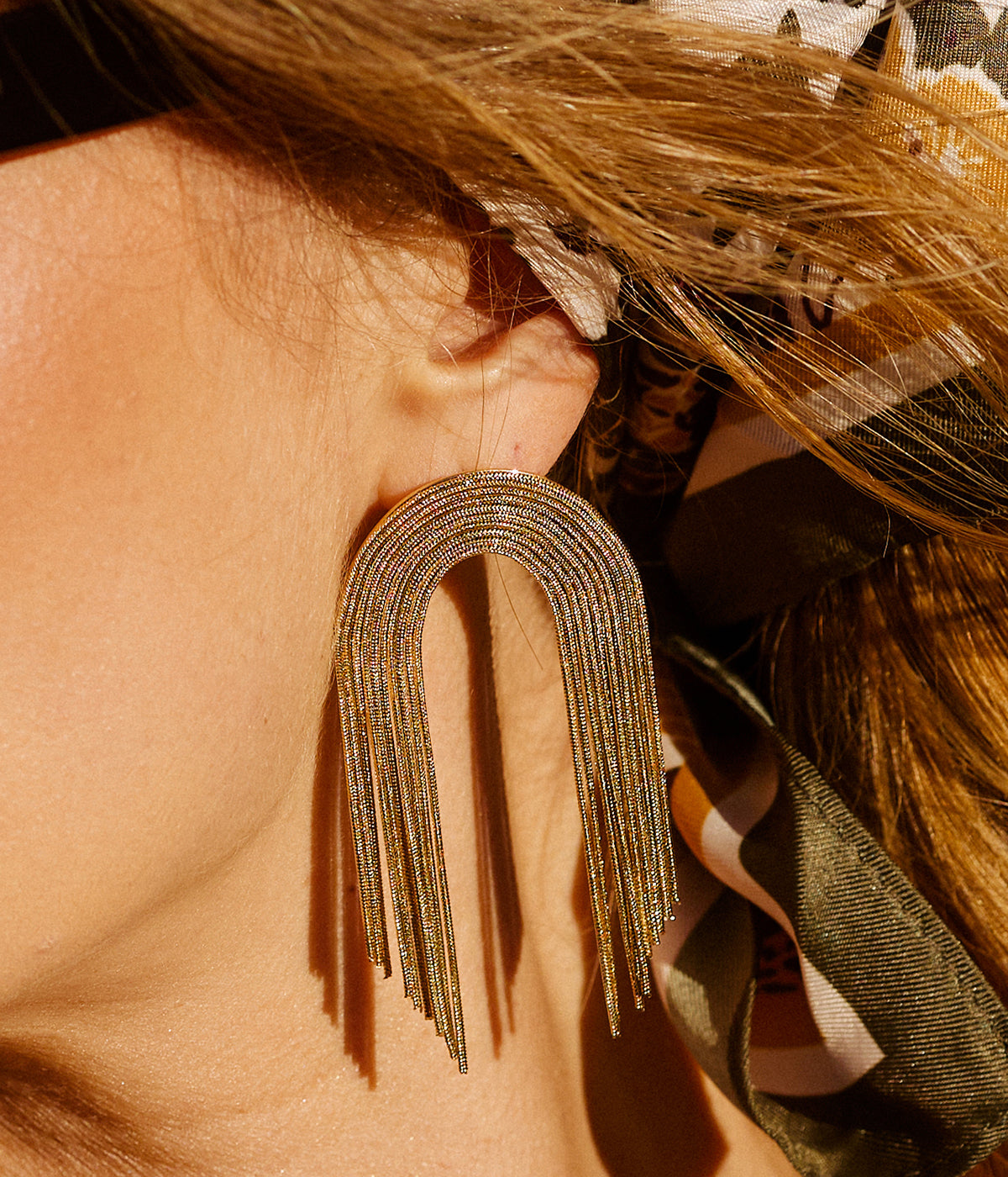 Boucles d'oreilles Giave (Acier doré)
