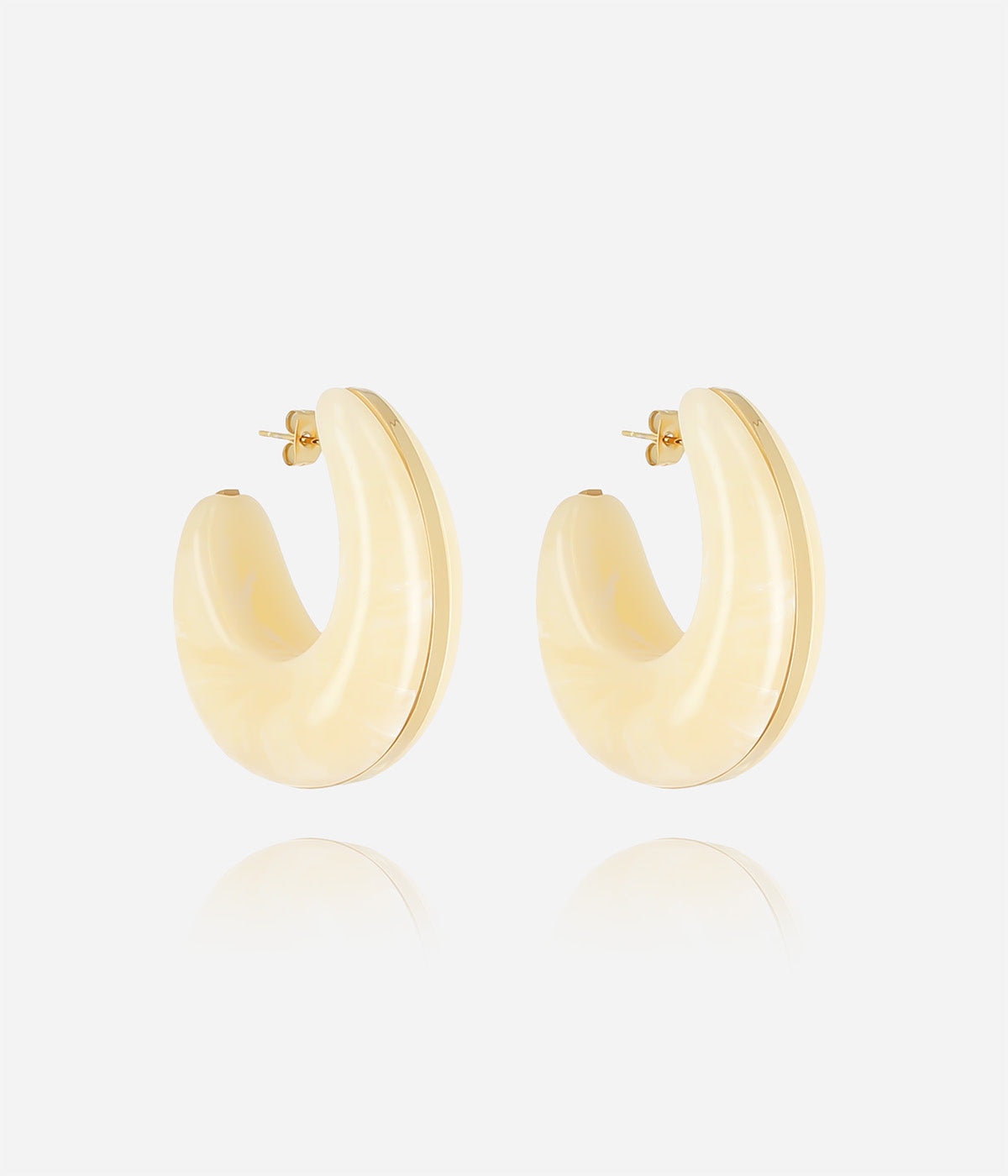 Boucles d'oreilles Chamarel (Acier doré)