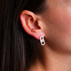 Boucles d'oreilles puces Délia (Acier)