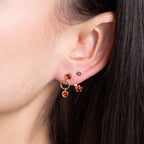 Boucles d'oreilles Ernestine (Acier doré)