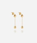Boucles d'oreilles Dilys (Acier doré)