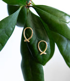 Boucles d'oreilles Coquette (Acier doré)