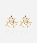 Boucles d'oreilles Cyrielle (Acier doré)