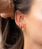Boucles d'oreilles Elmy (Acier doré)