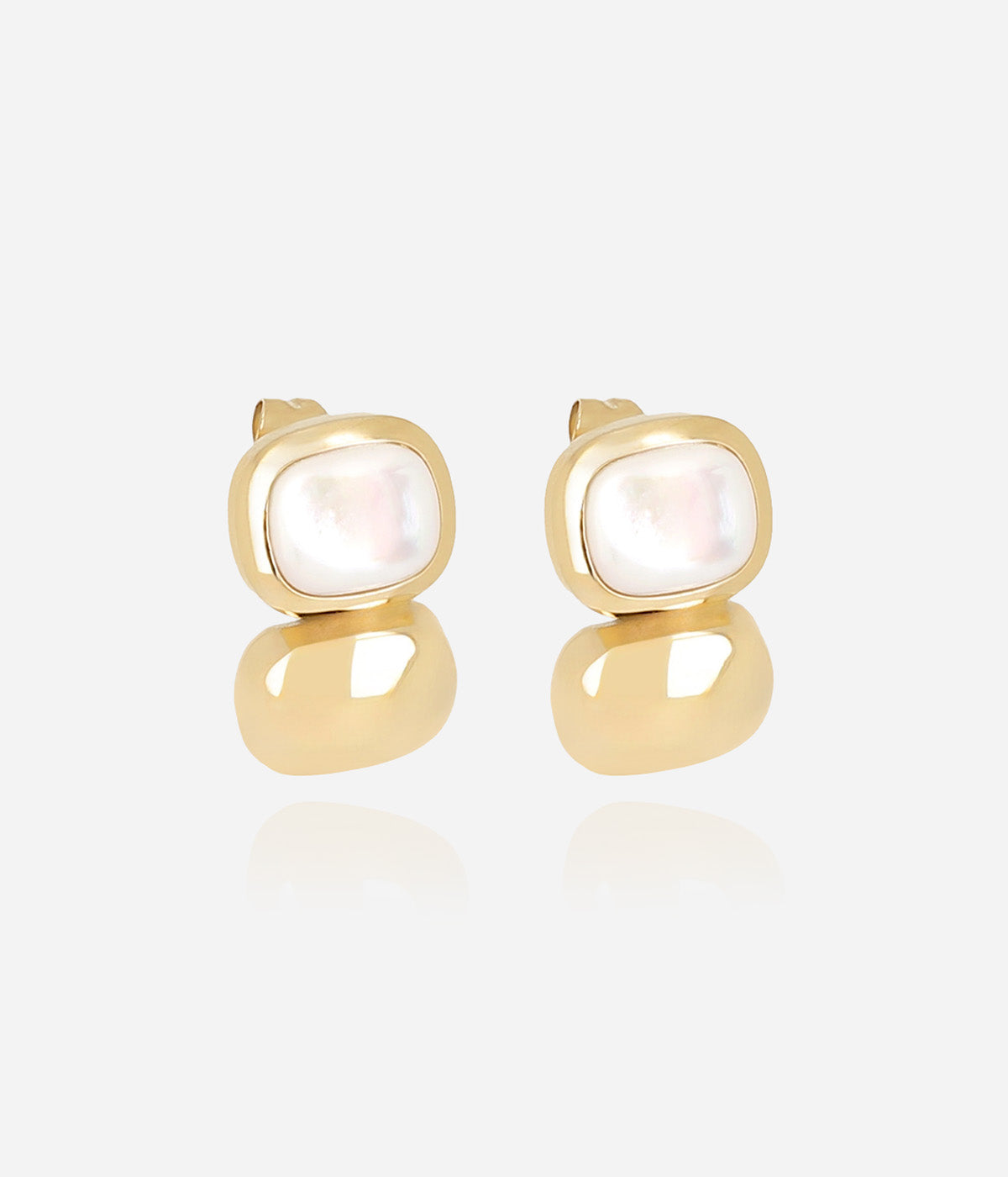 Boucles d'oreilles Aven (Acier doré)