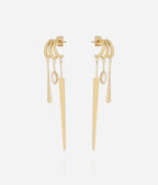 Boucles d'oreilles Kaëlle (Acier doré)