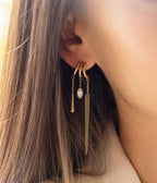 Boucles d'oreilles Kaëlle (Acier doré)