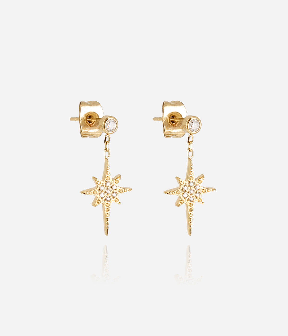 Boucles d'oreilles Dresden (Acier doré)