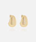 Boucles d'oreilles Isée (Acier doré)