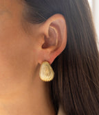 Boucles d'oreilles Isée (Acier doré)