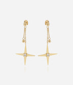 Boucles d'oreilles Ewald (Acier doré)